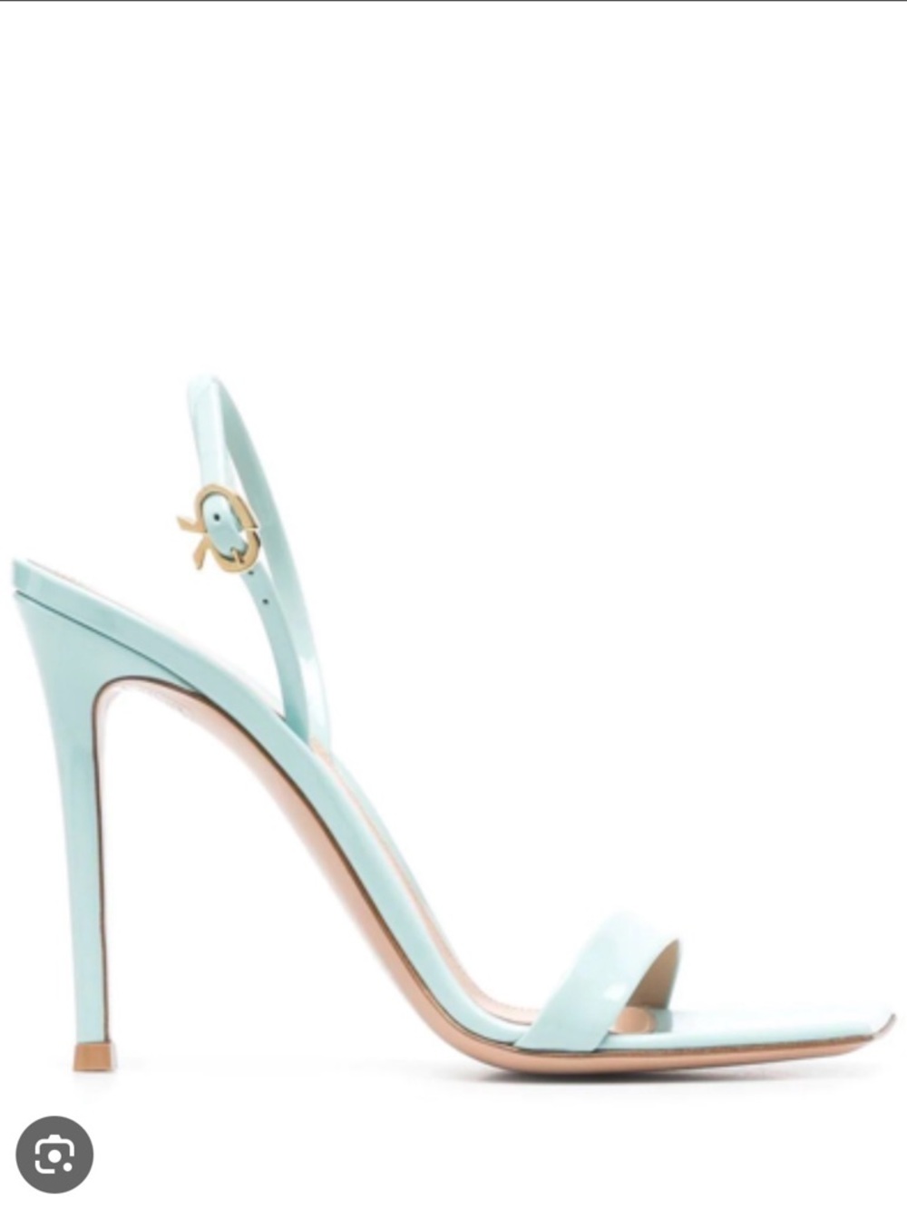 Gianvito Rossi Vernice Patent Ribbon Bora Slingback Stiletto Sandals in Mint 38 - Picture 15 of 15